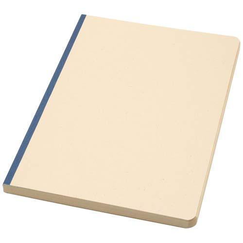 Carnet promotionnel A5 en canne à sucre et RPET Liliana Bleu ocean